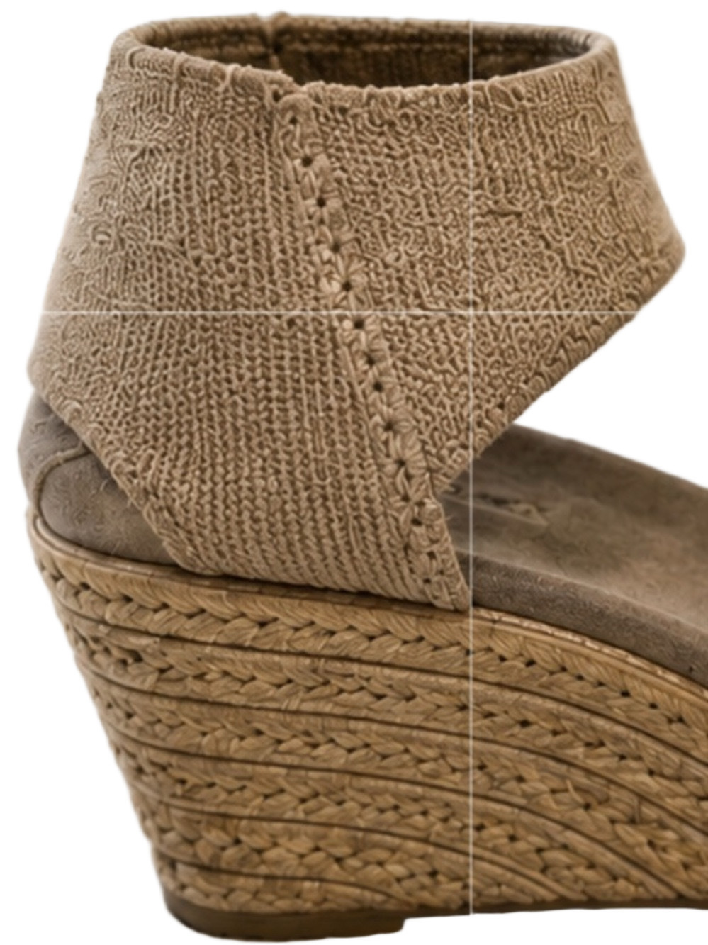 Charleston Shoe Co Linen Wedge Sandals Size 7 Cream/Tan – Excellent Condition - Picture 6 of 9